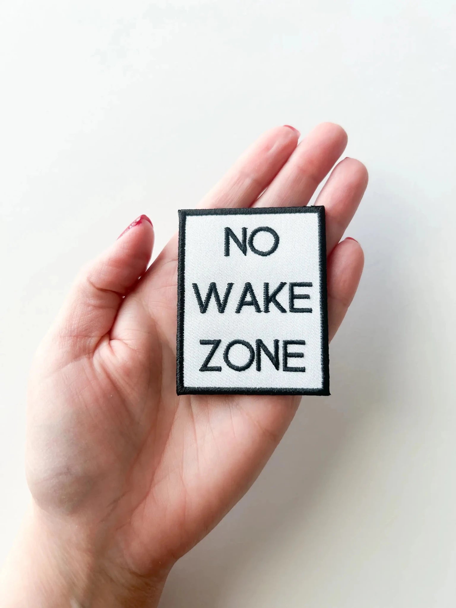 "No Wake Zone" Embroidered Iron On Patch - Wander Together Outfitters