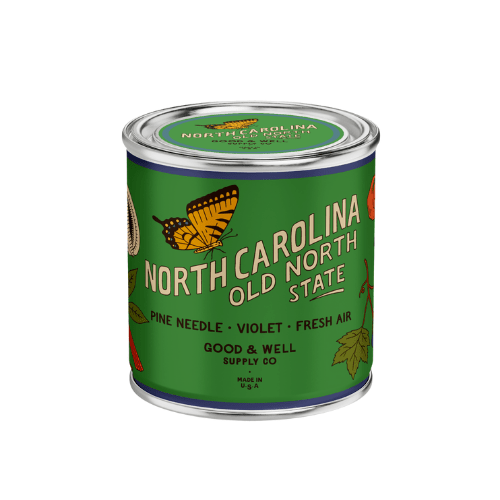 North Carolina State Candle (Pine, Violet, Fresh) - Wander Together Outfitters