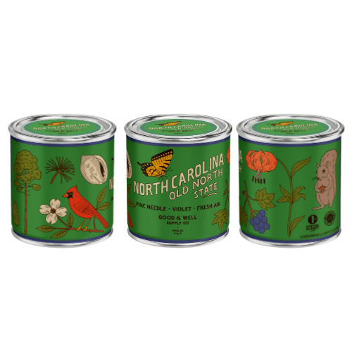 North Carolina State Candle (Pine, Violet, Fresh) - Wander Together Outfitters