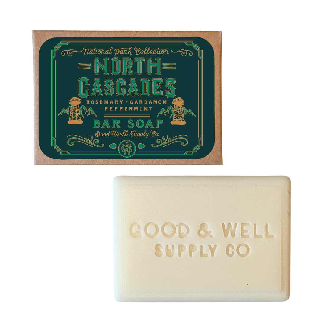 North Cascades National Park Bar Soap (Rosemary, Cardamom, Peppermint) - Wander Together Outfitters