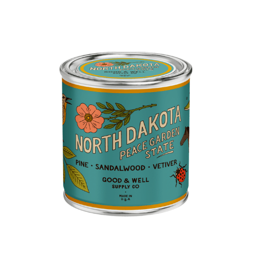 North Dakota State Candle (Pine, Sandalwood, Vetiver) - Wander Together Outfitters