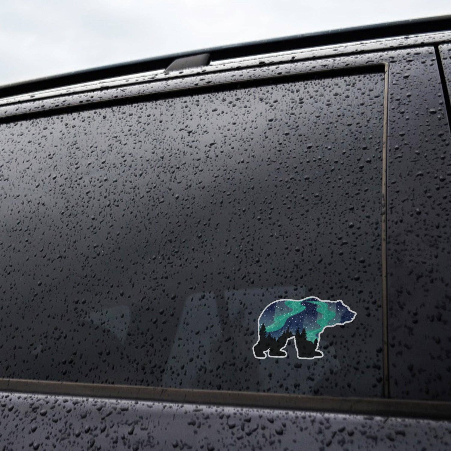 Northern Lights Grizzly Bear Sticker - Wander Together Outfitters