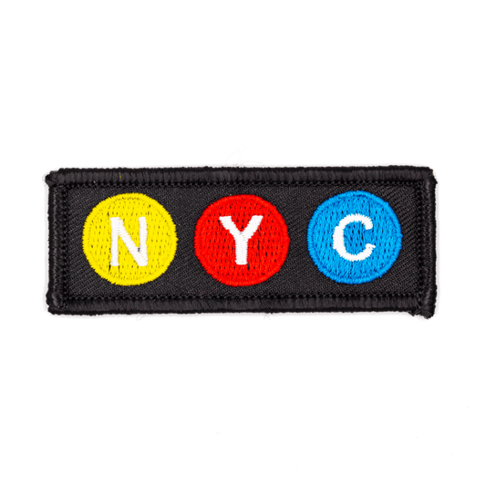 "NYC" New York City Subway Embroidered Iron - On Patch - Wander Together Outfitters