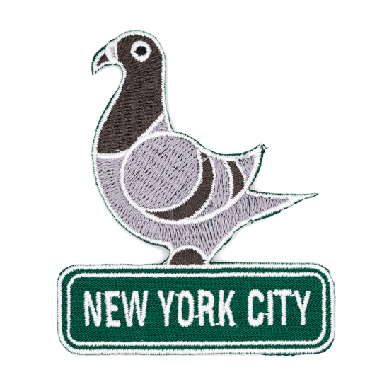 NYC Pigeon - New City City Street Sign - Iron On Patch - Wander Together Outfitters