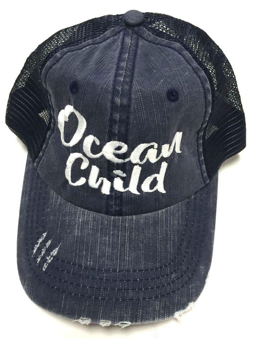 "Ocean Child" Distressed Cap - Wander Together Outfitters