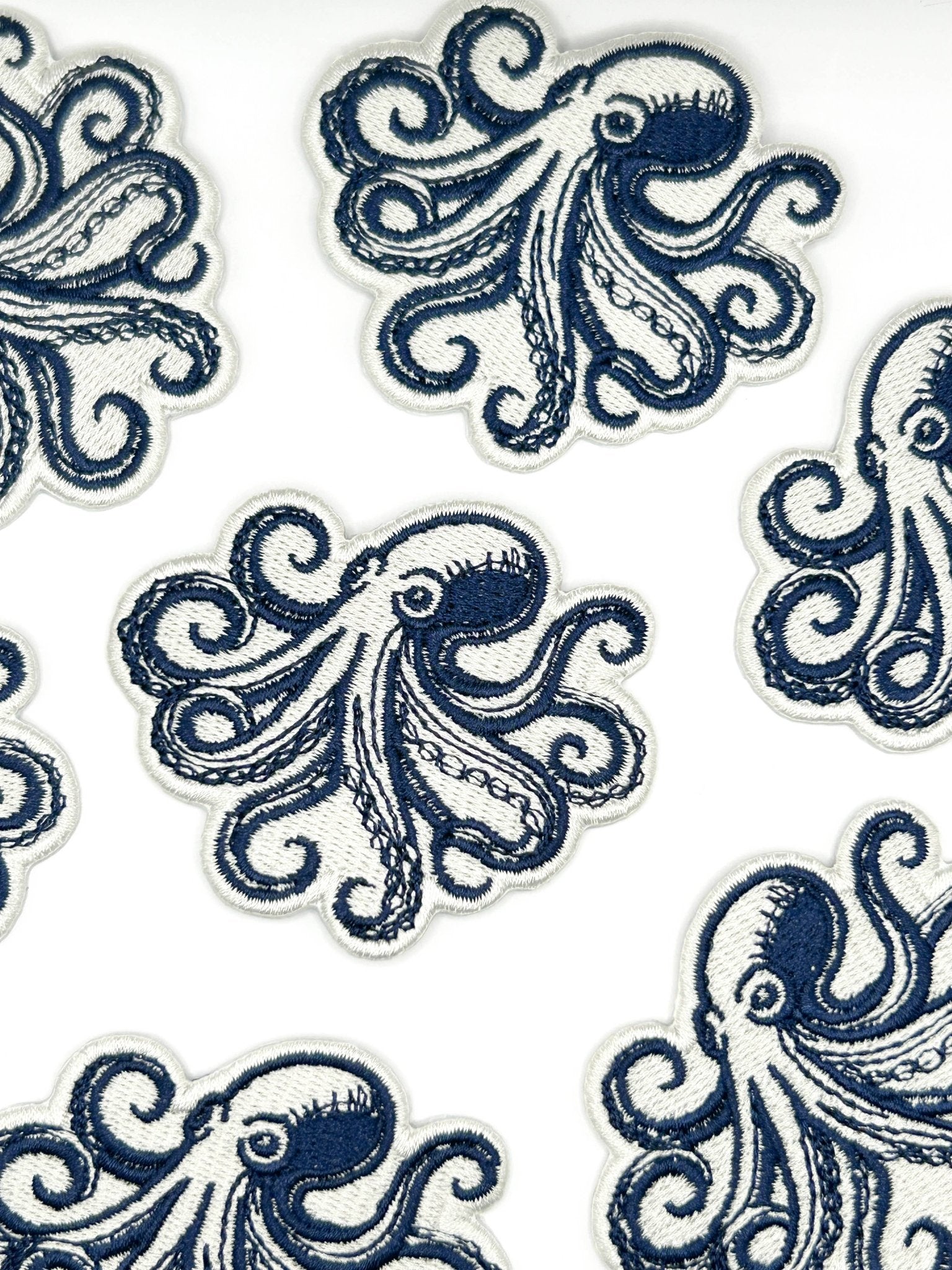 Octopus Embroidered Iron On Patch - Wander Together Outfitters