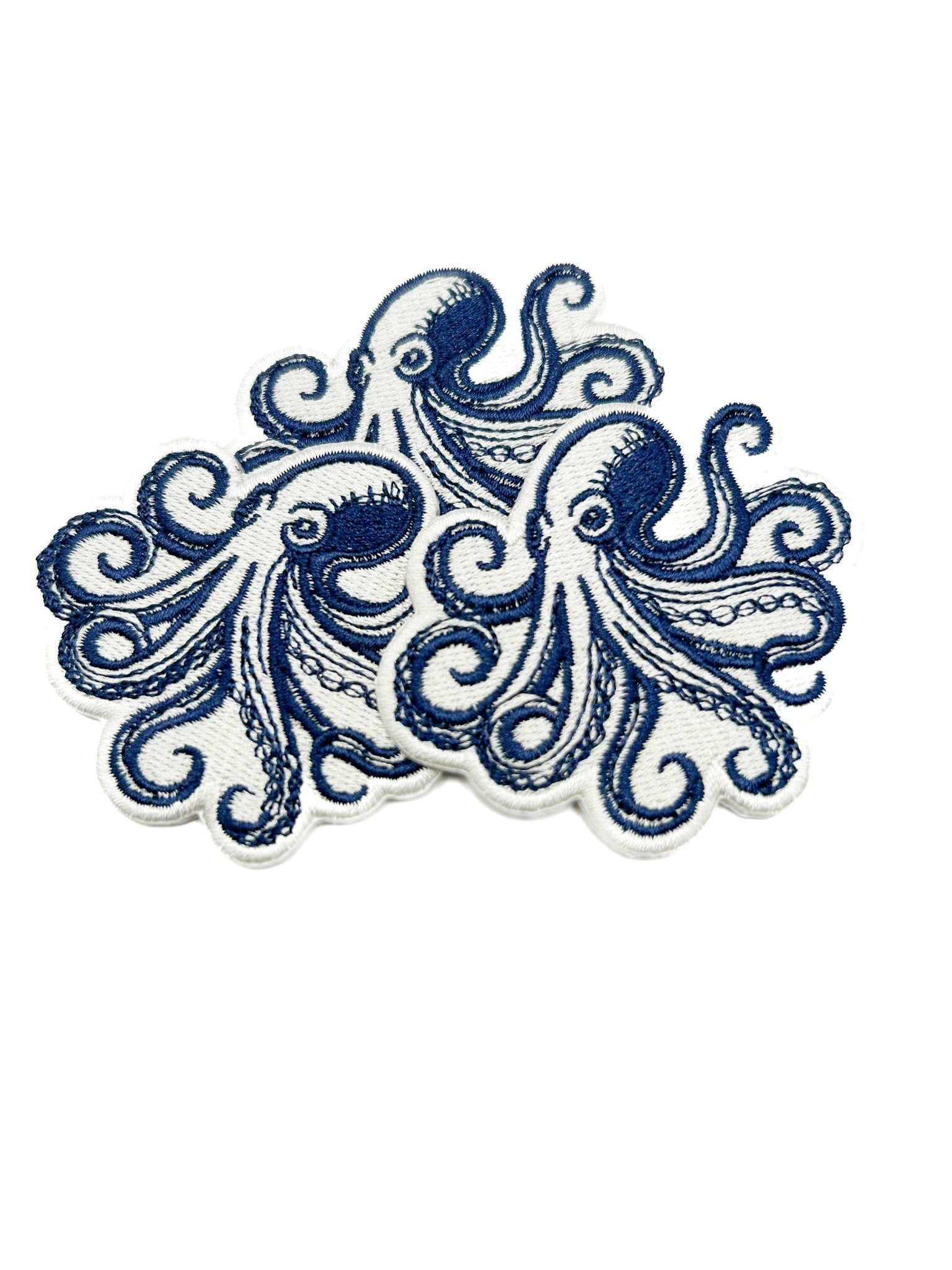 Octopus Embroidered Iron On Patch - Wander Together Outfitters