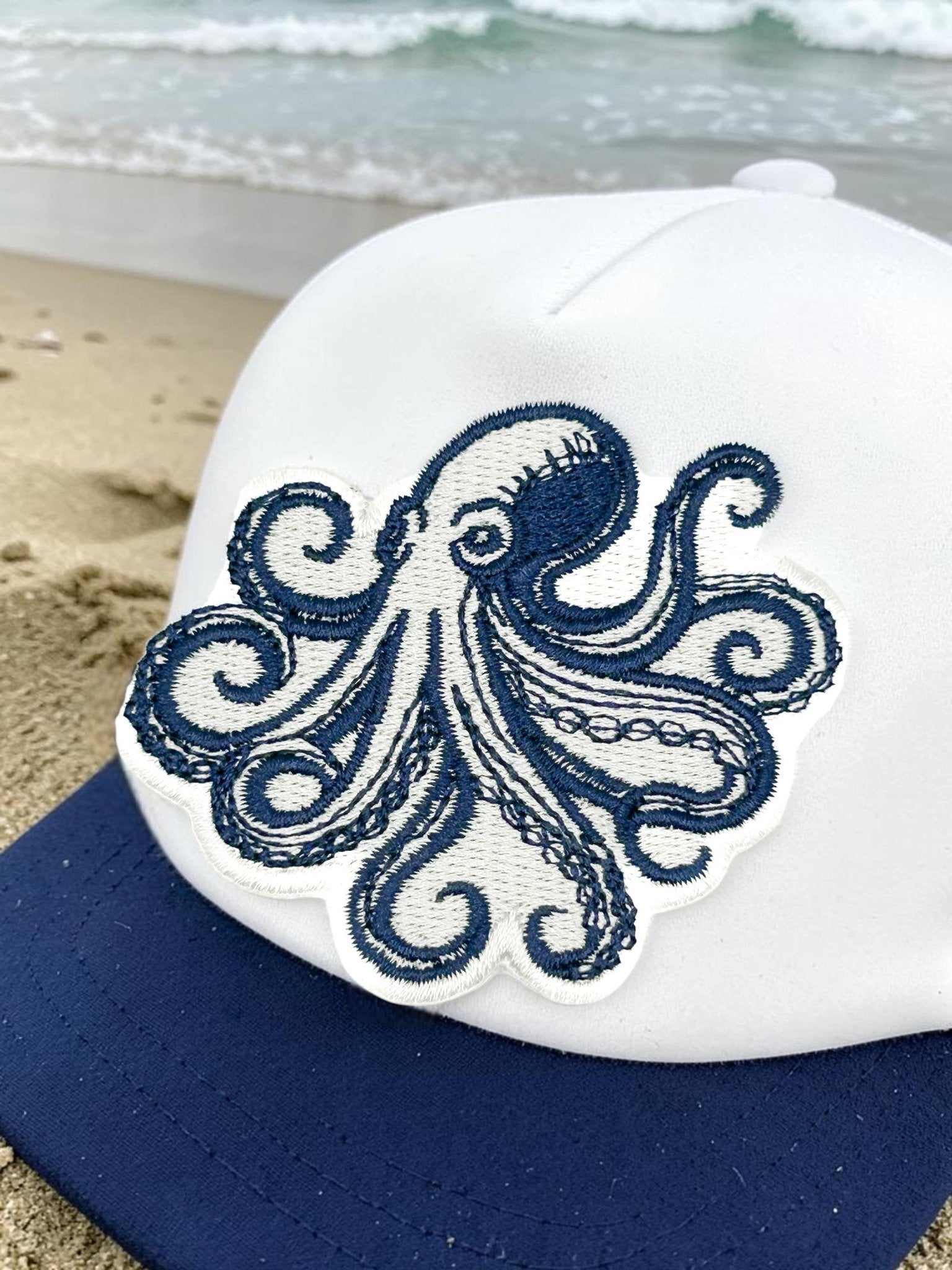 Octopus Embroidered Iron On Patch - Wander Together Outfitters