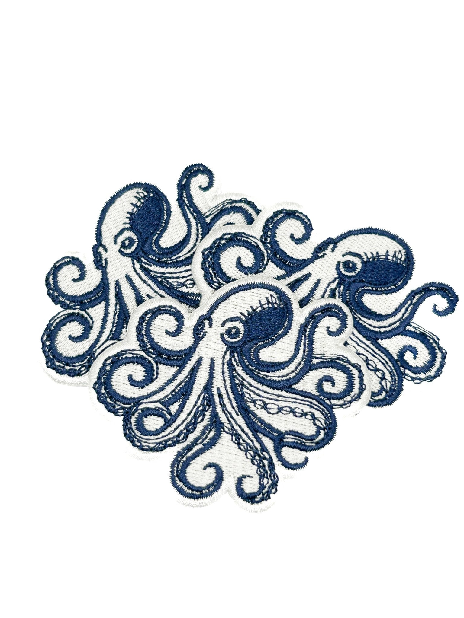 Octopus Embroidered Iron On Patch - Wander Together Outfitters