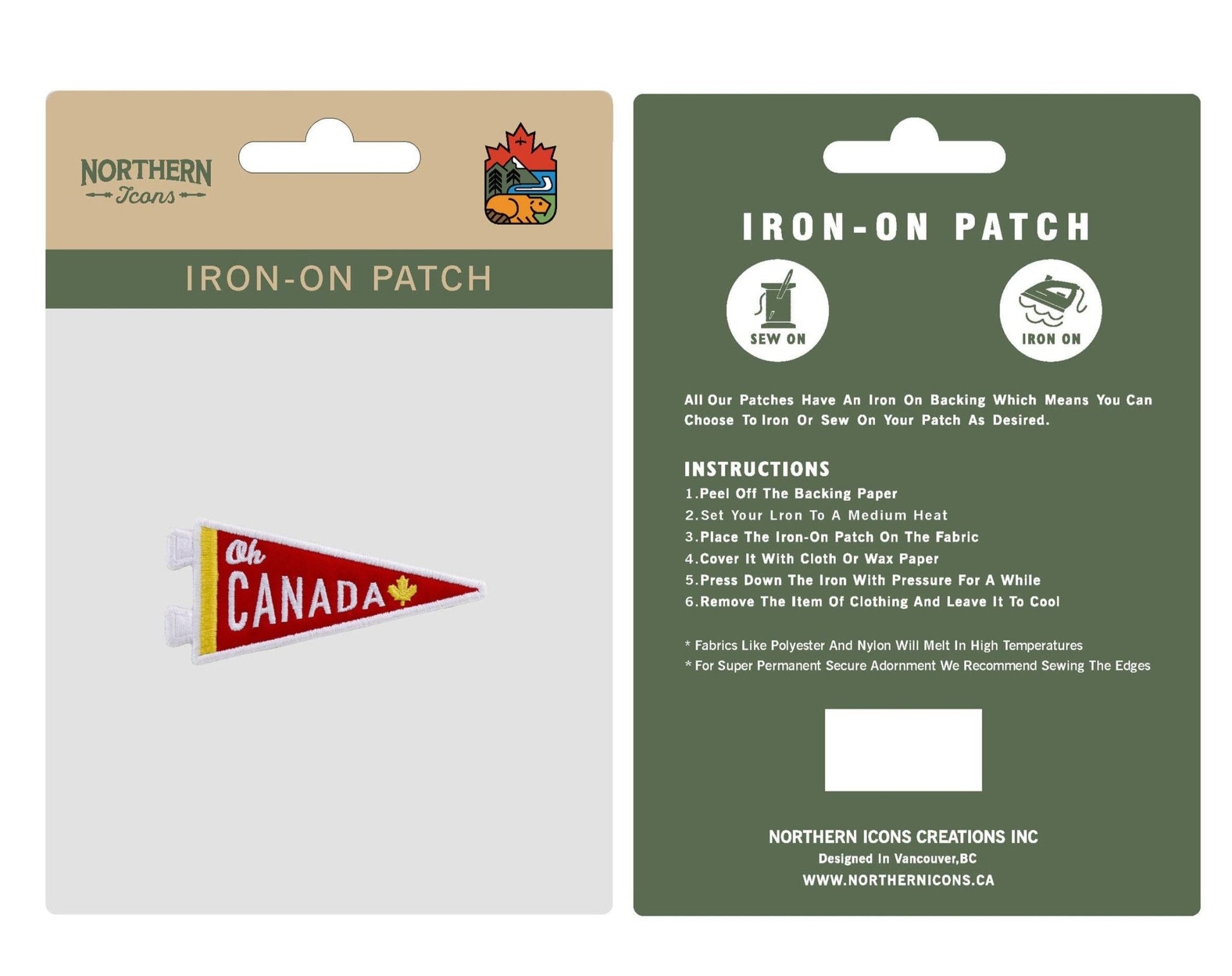 "Oh Canada" Iron On Embroidered Patch - Wander Together Outfitters