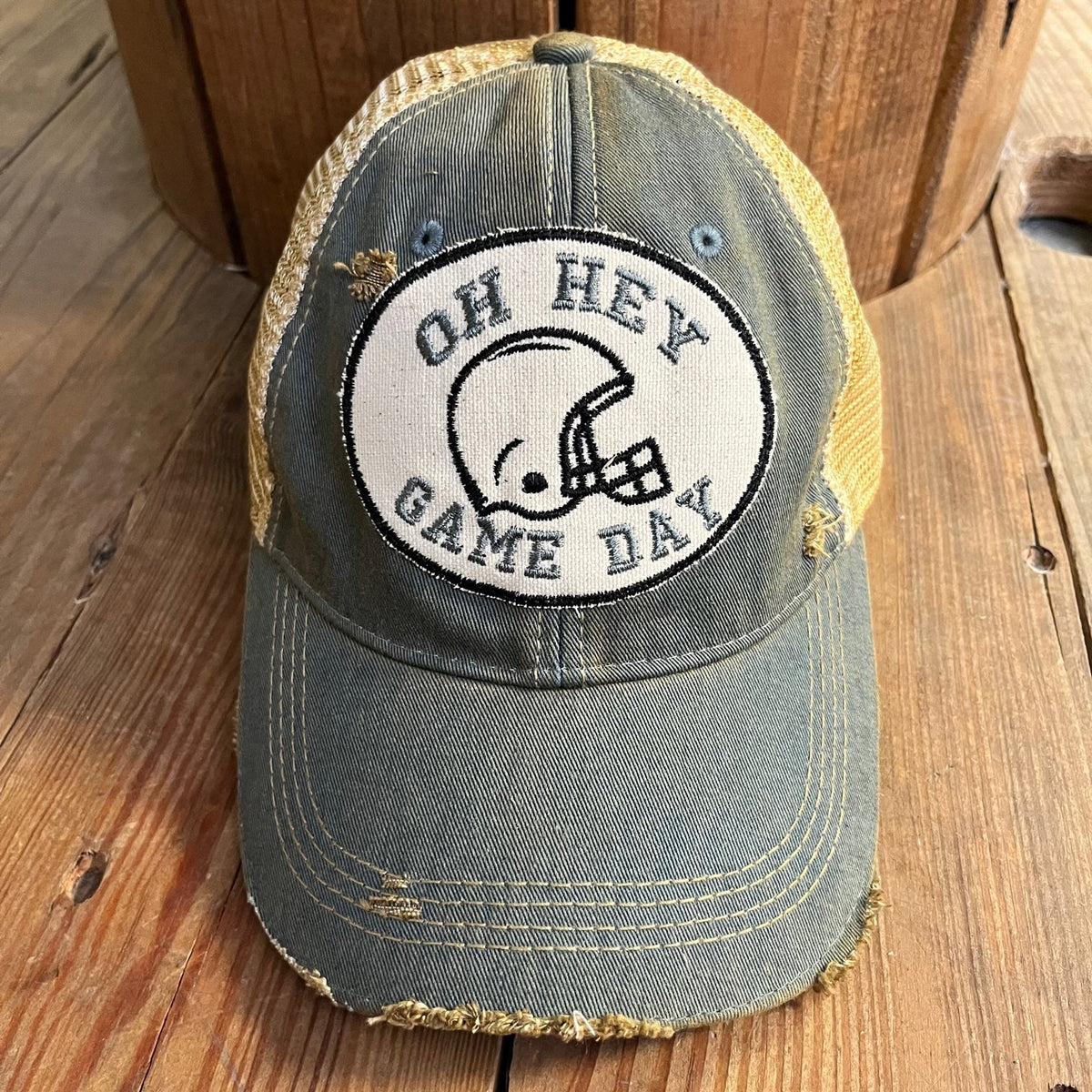 "Oh Hey Game Day" Vintage Distressed Hat - Wander Together Outfitters