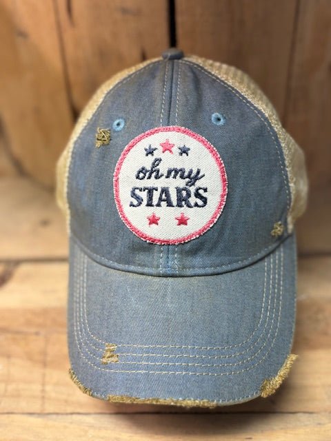 "Oh My Stars" Distressed Vintage Cap - Wander Together Outfitters