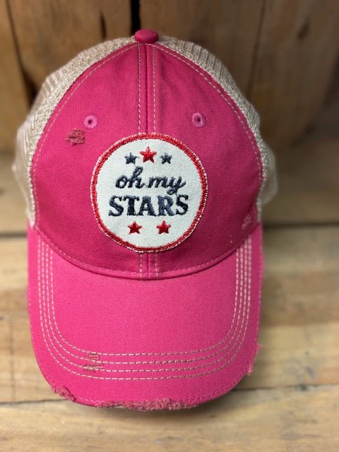 "Oh My Stars" Distressed Vintage Cap - Wander Together Outfitters