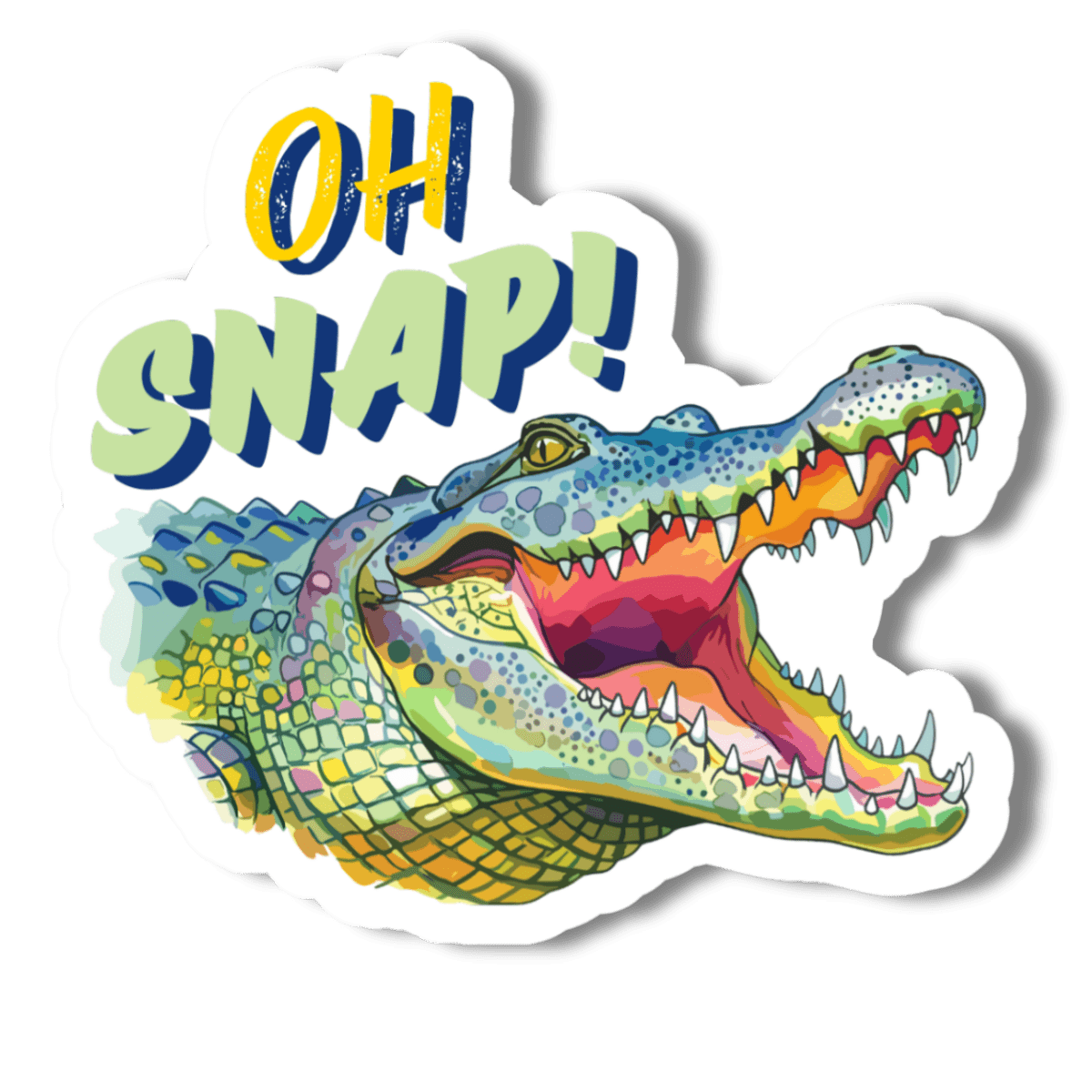 "Oh Snap" Funny Alligator Vinyl Gator Sticker - Wander Together Outfitters