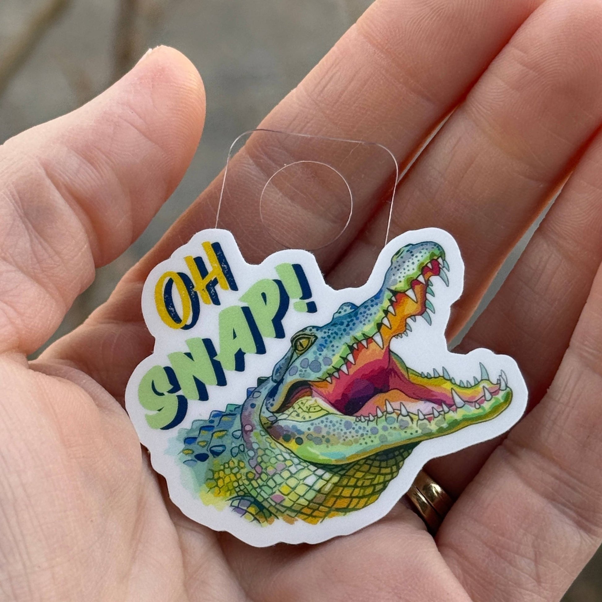 "Oh Snap" Funny Alligator Vinyl Gator Sticker - Wander Together Outfitters
