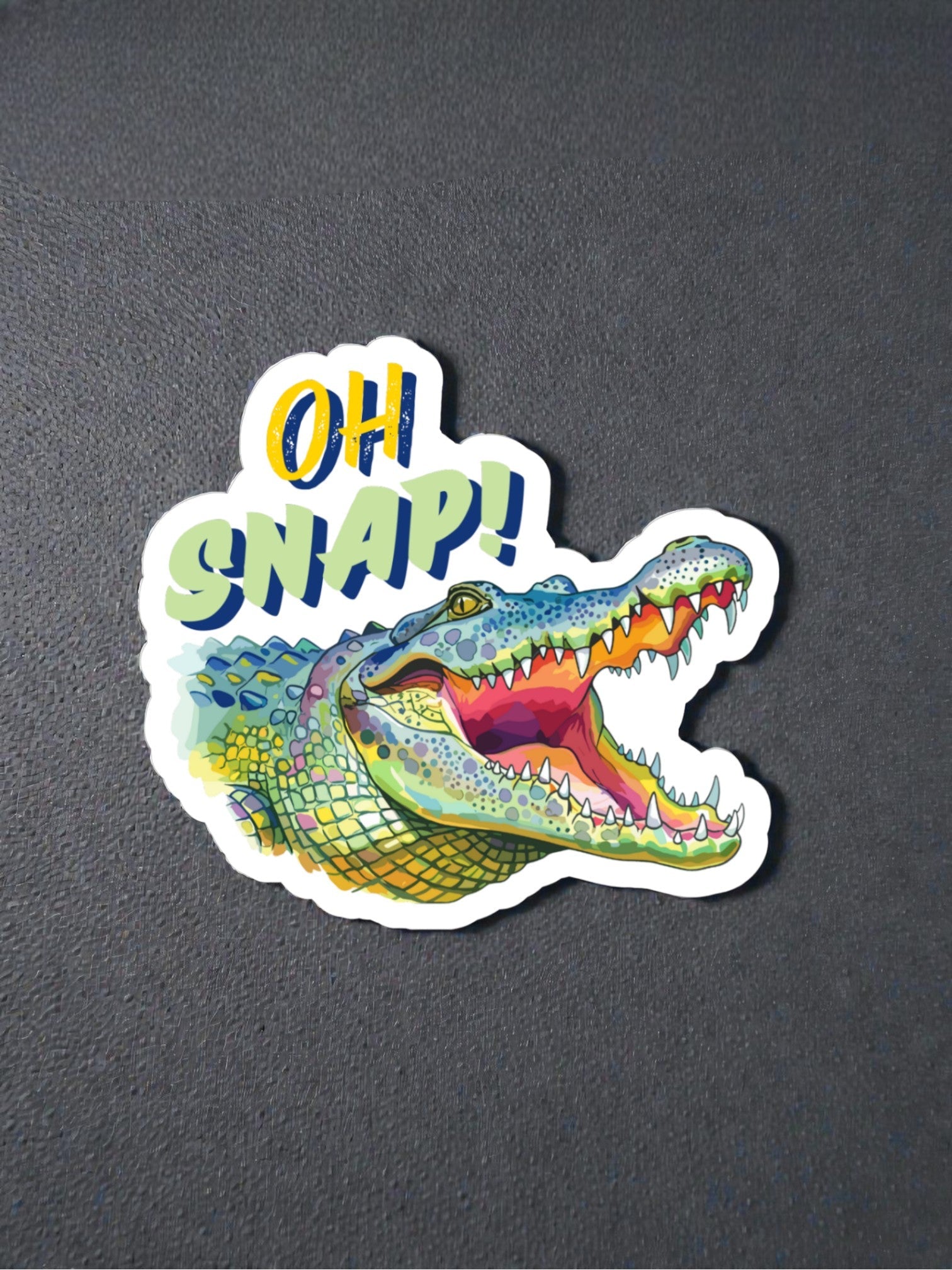 "Oh Snap" Funny Alligator Vinyl Gator Sticker - Wander Together Outfitters