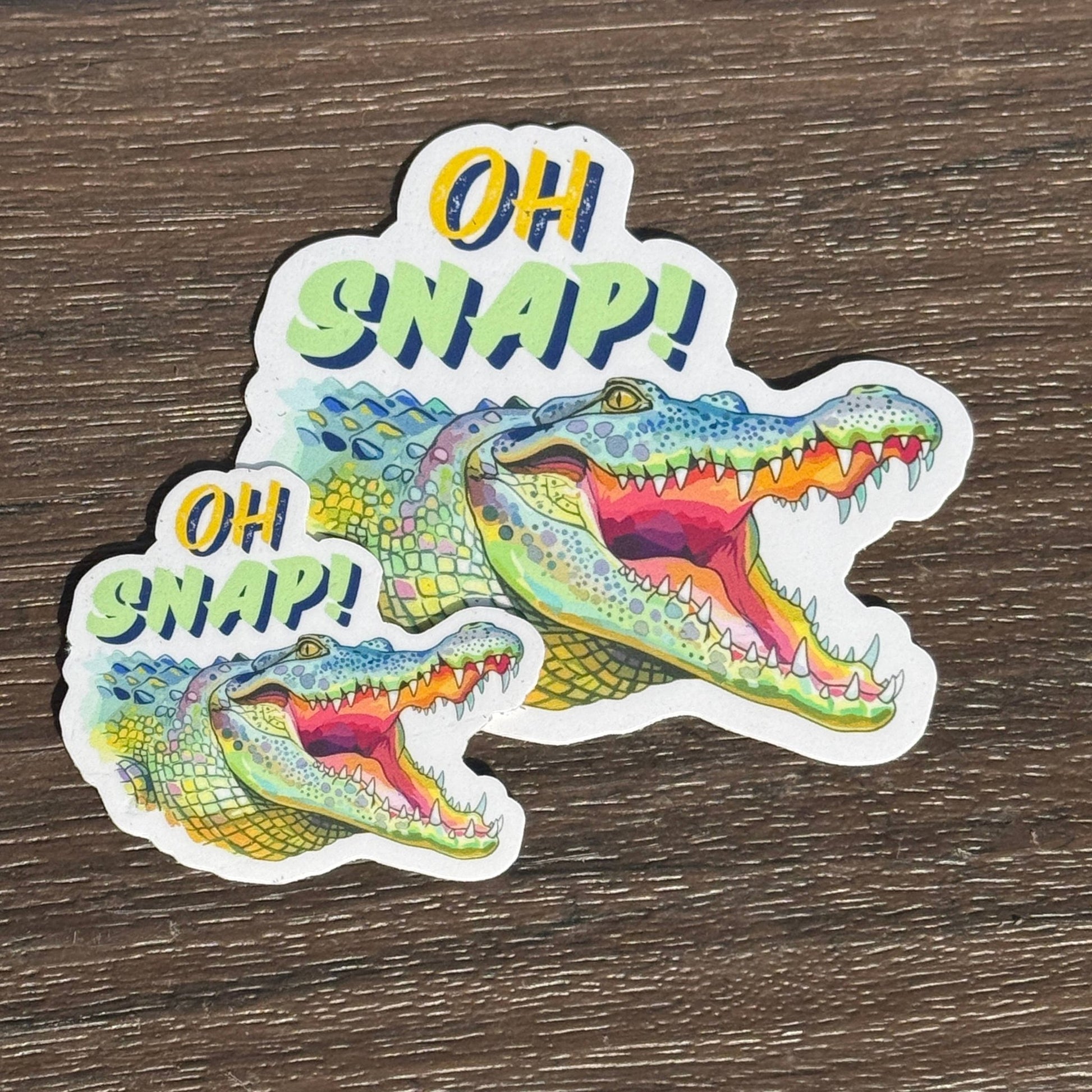 "Oh Snap" Funny Alligator Vinyl Gator Sticker - Wander Together Outfitters