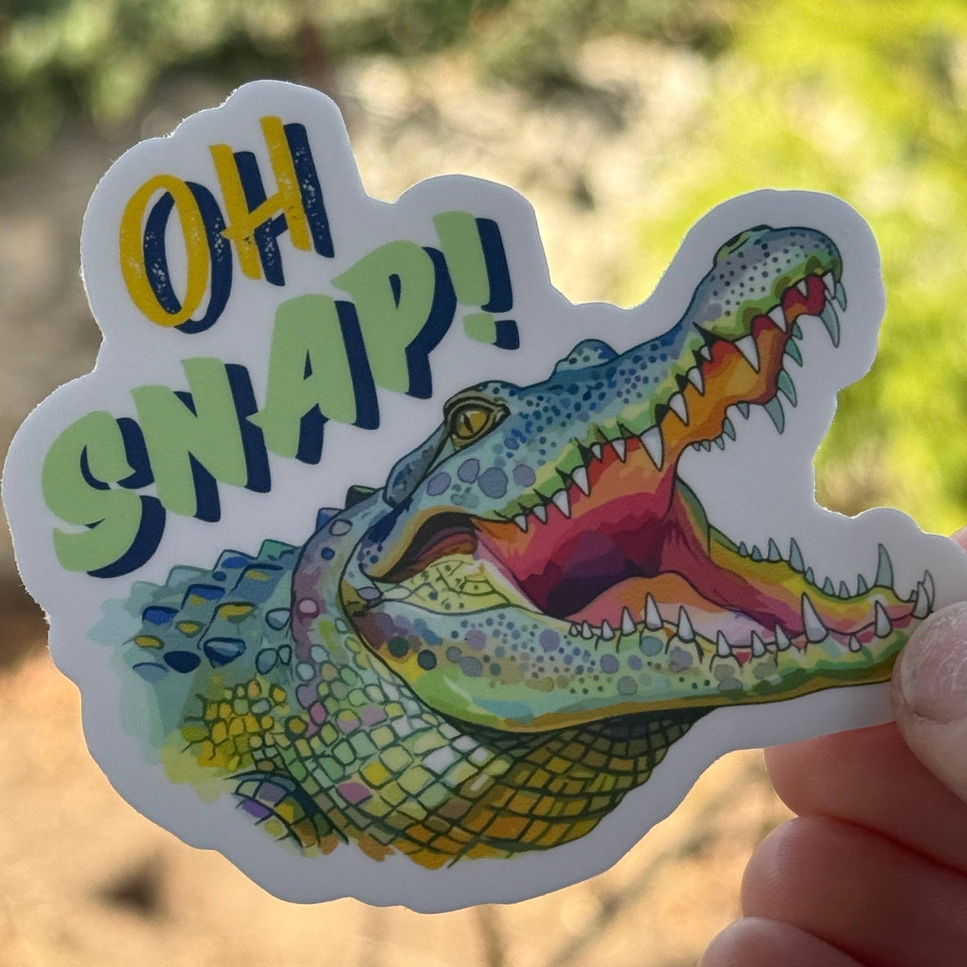 "Oh Snap" Funny Alligator Vinyl Gator Sticker - Wander Together Outfitters