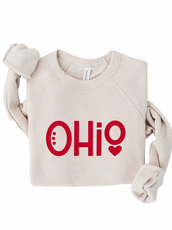 "Ohio" (Heart) Premium Crewneck Graphic Sweatshirt - Wander Together Outfitters