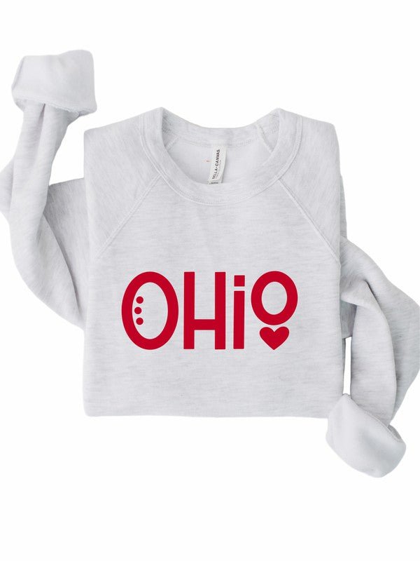 "Ohio" (Heart) Premium Crewneck Graphic Sweatshirt - Wander Together Outfitters
