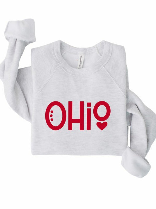 "Ohio" (Heart) Premium Crewneck Graphic Sweatshirt - Wander Together Outfitters