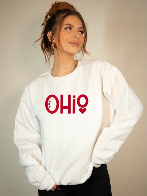 "Ohio" (Heart) Premium Crewneck Graphic Sweatshirt - Wander Together Outfitters