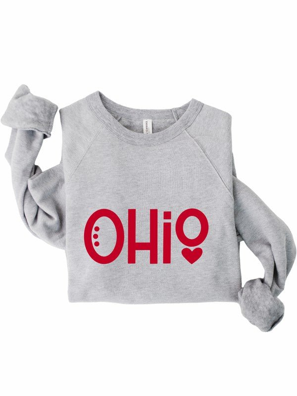 "Ohio" (Heart) Premium Crewneck Graphic Sweatshirt - Wander Together Outfitters