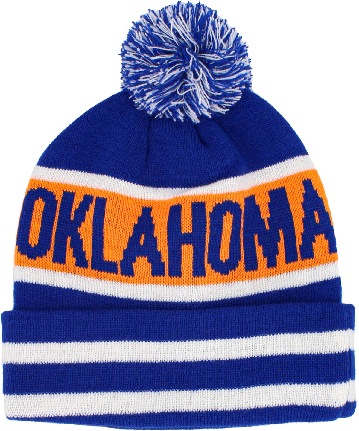Oklahoma Pom Pom Beanie (SALE) - Wander Together Outfitters