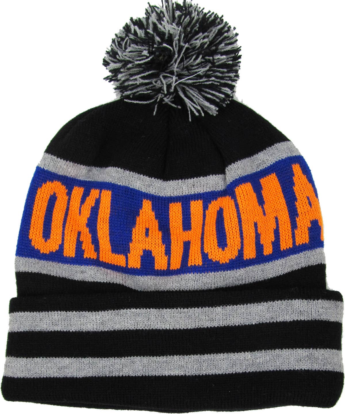 Oklahoma Pom Pom Beanie (SALE) - Wander Together Outfitters