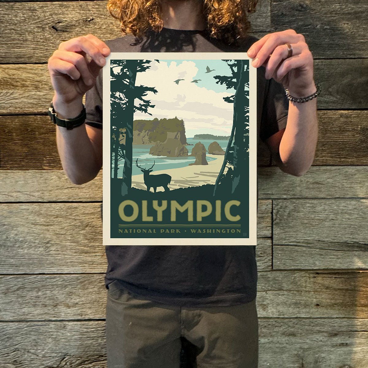 Olympic National Park (63 National Parks) Art Print - Wander Together Outfitters