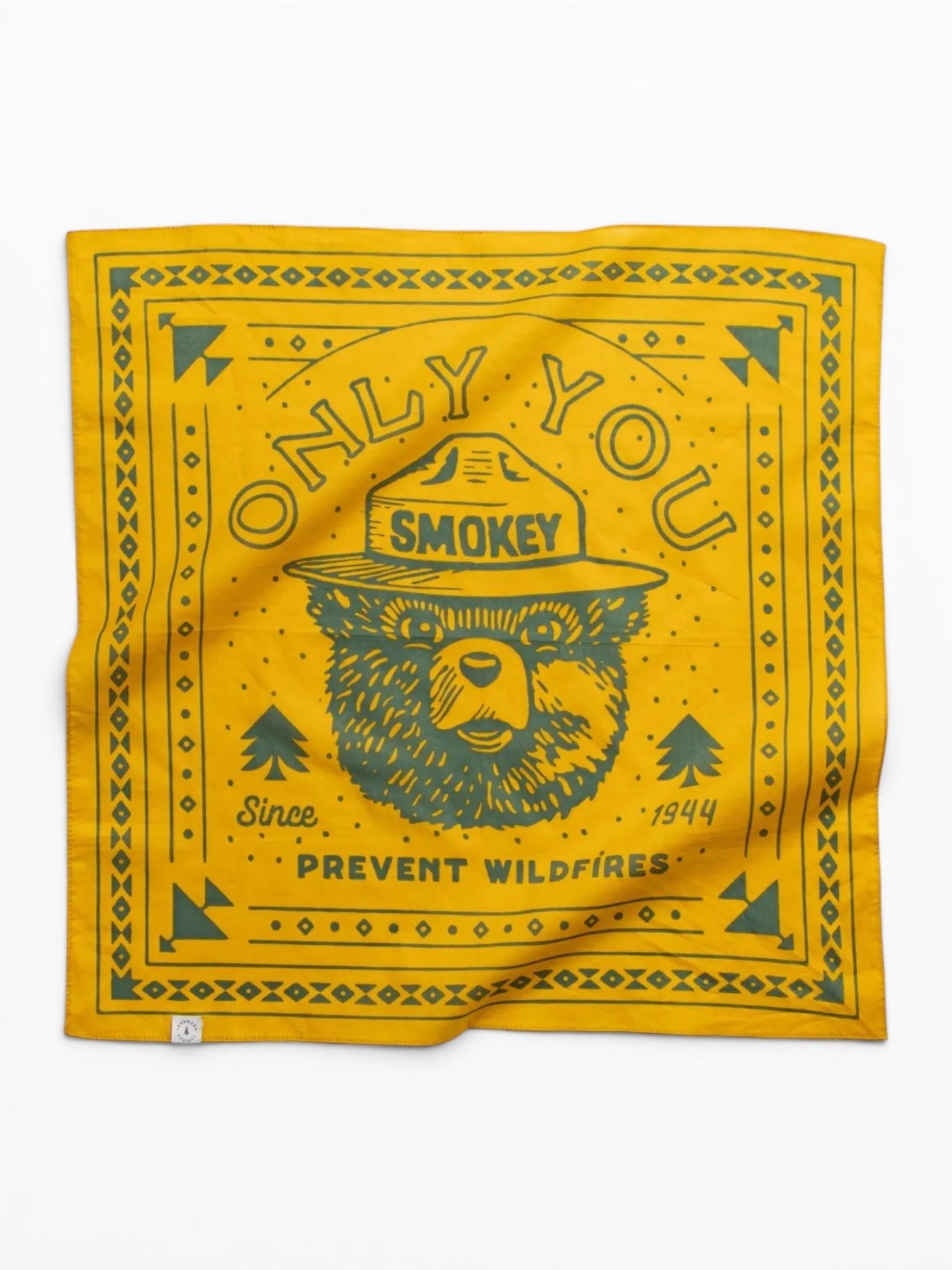 “Only You” Gold Smokey Bear Bandana - Wander Together Outfitters