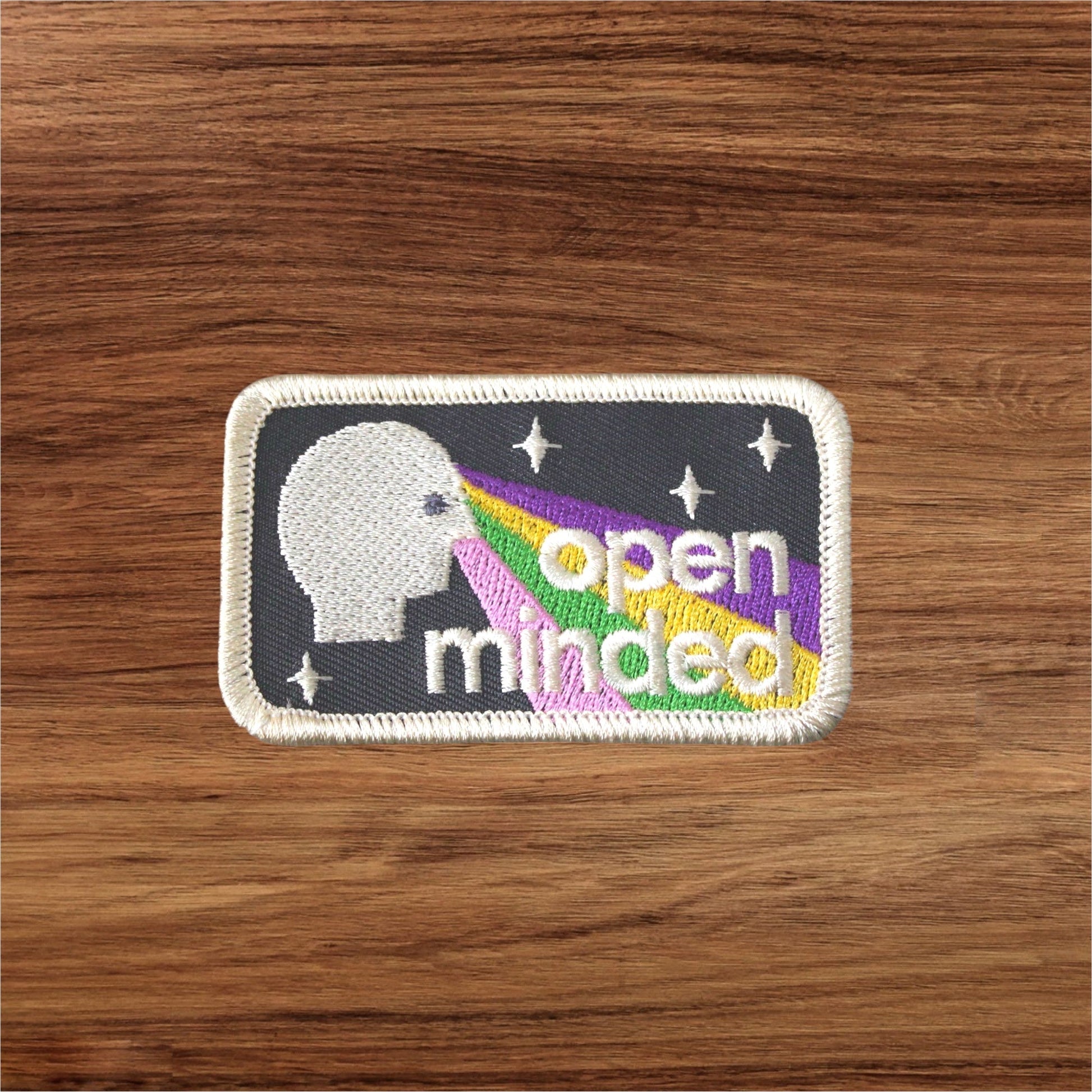“Open Minded” Embroidered Iron On Patch - Wander Together Outfitters