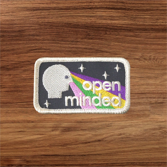 “Open Minded” Embroidered Iron On Patch - Wander Together Outfitters