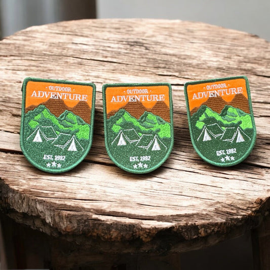 "Outdoor Adventure" Embroidered Iron On Patch - Wander Together Outfitters