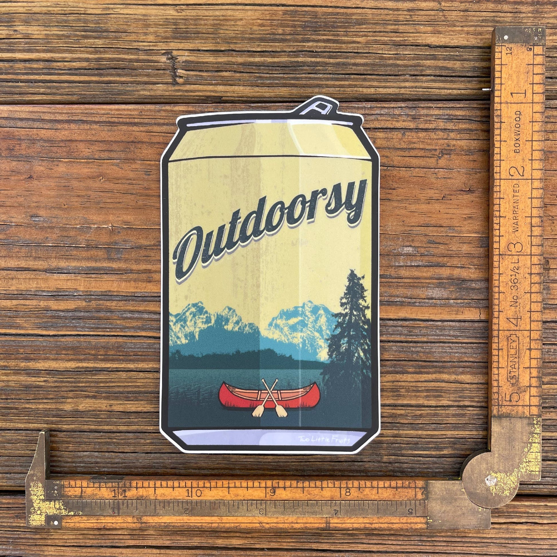 "Outdoorsy" Canoe Funny Beer Can Stickers - Wander Together Outfitters