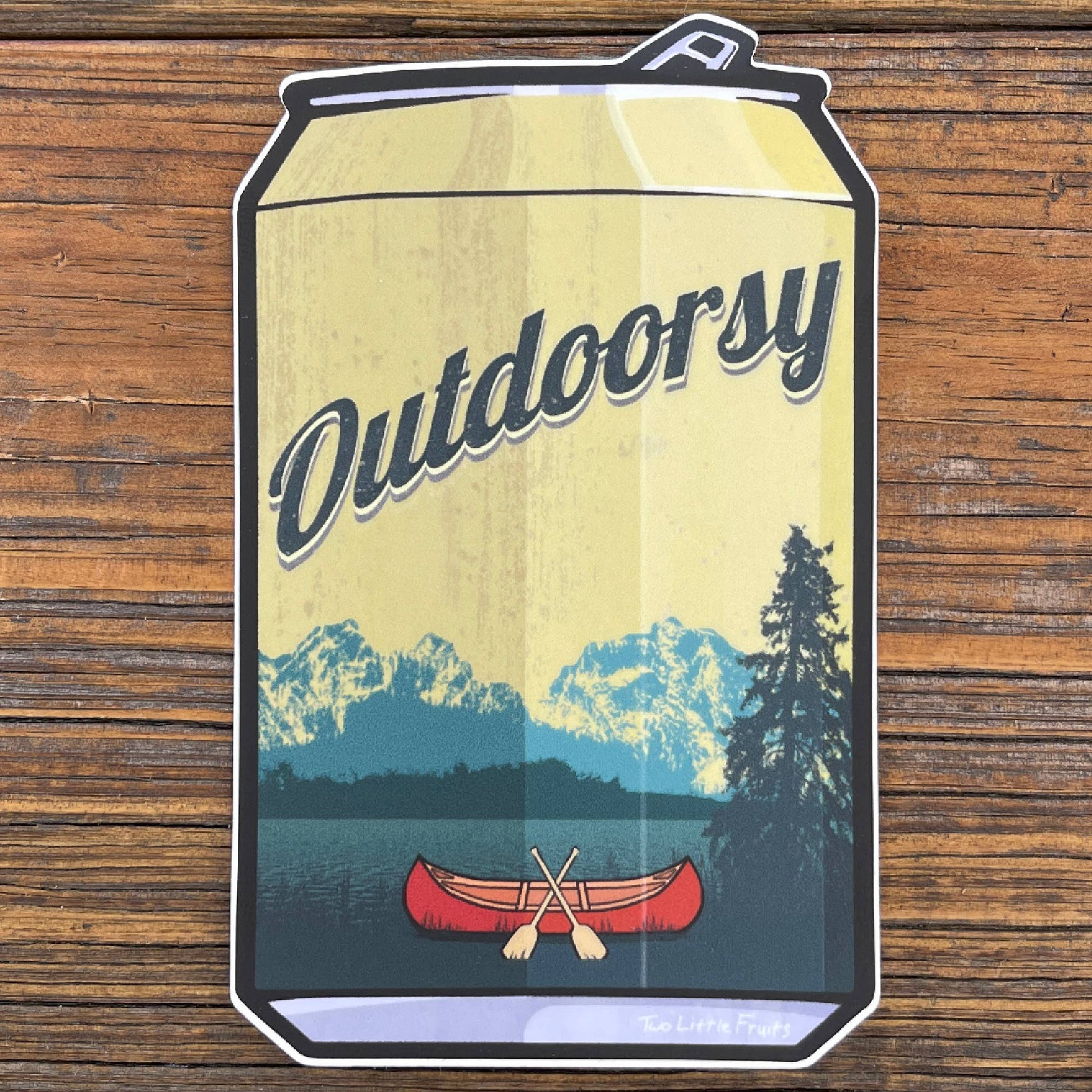 "Outdoorsy" Canoe Funny Beer Can Stickers - Wander Together Outfitters