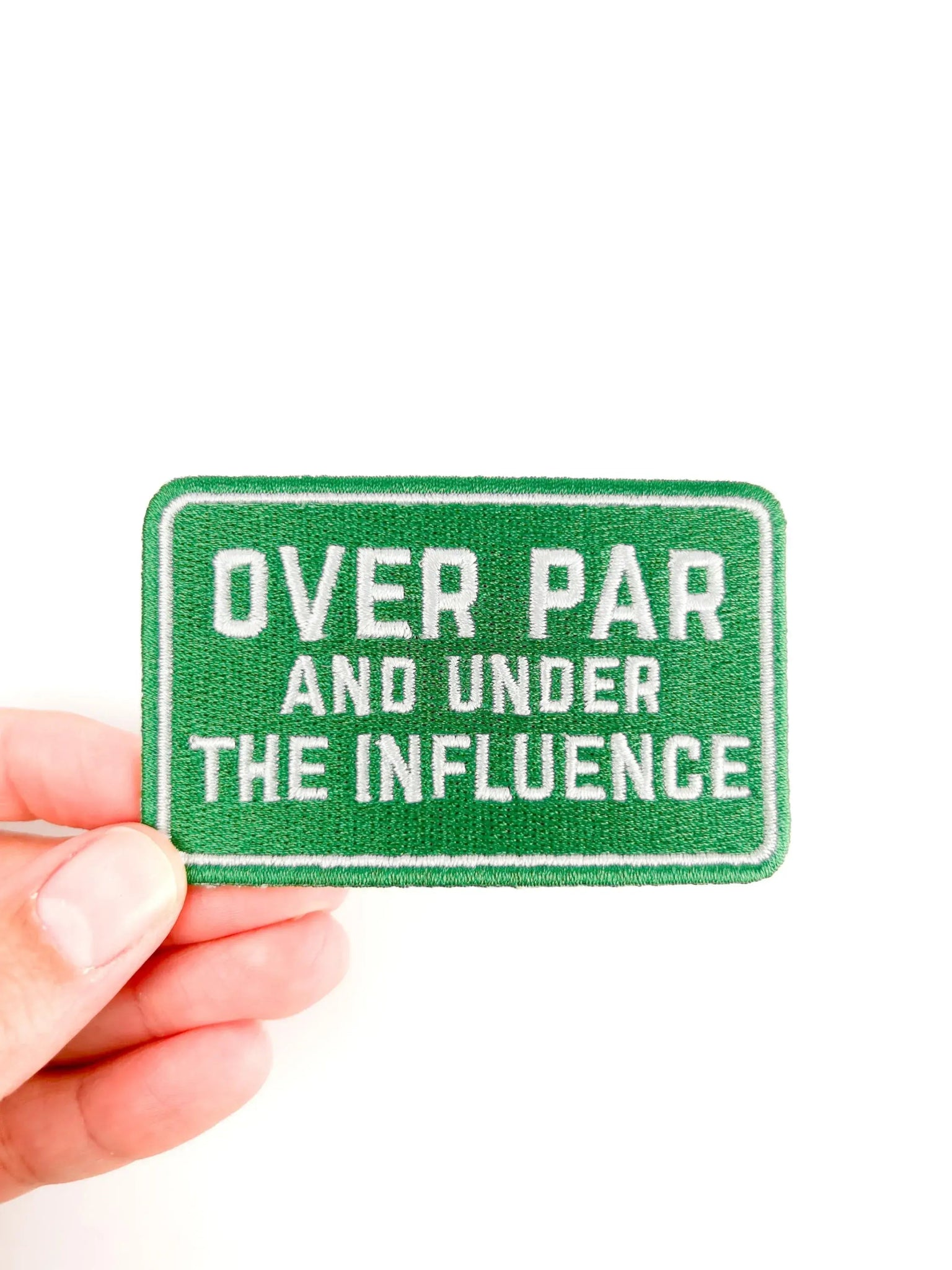 "Over Par and Under the Influence" Funny Golf Iron On Patch - Wander Together Outfitters