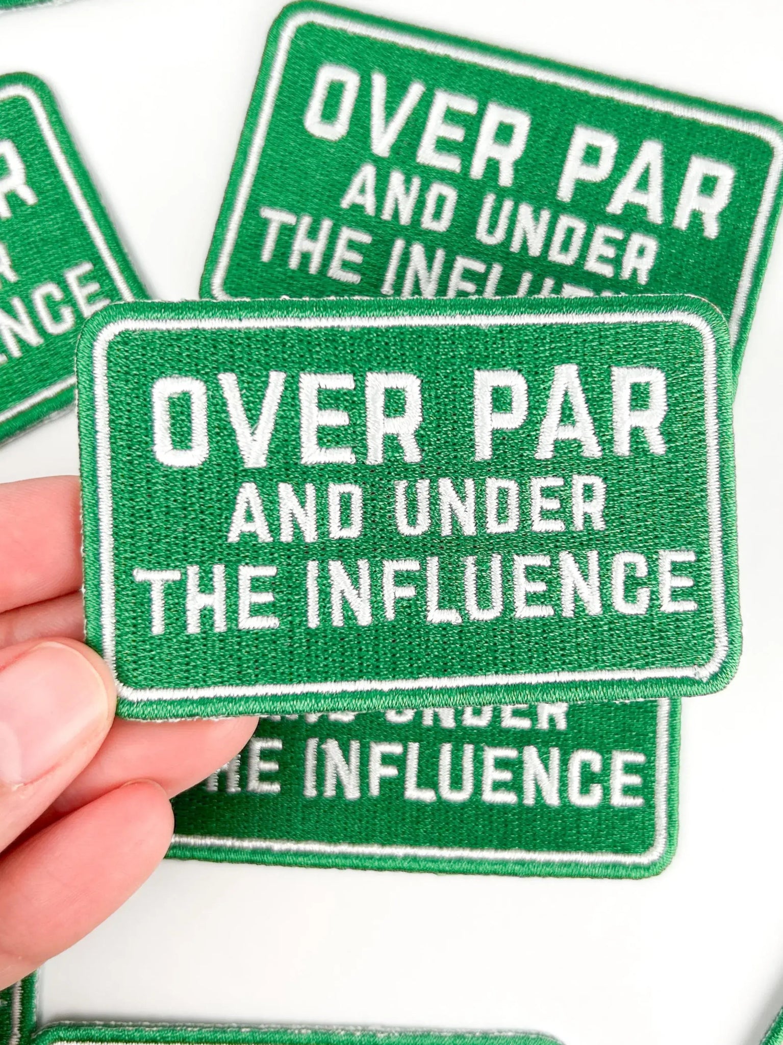 "Over Par and Under the Influence" Funny Golf Iron On Patch - Wander Together Outfitters