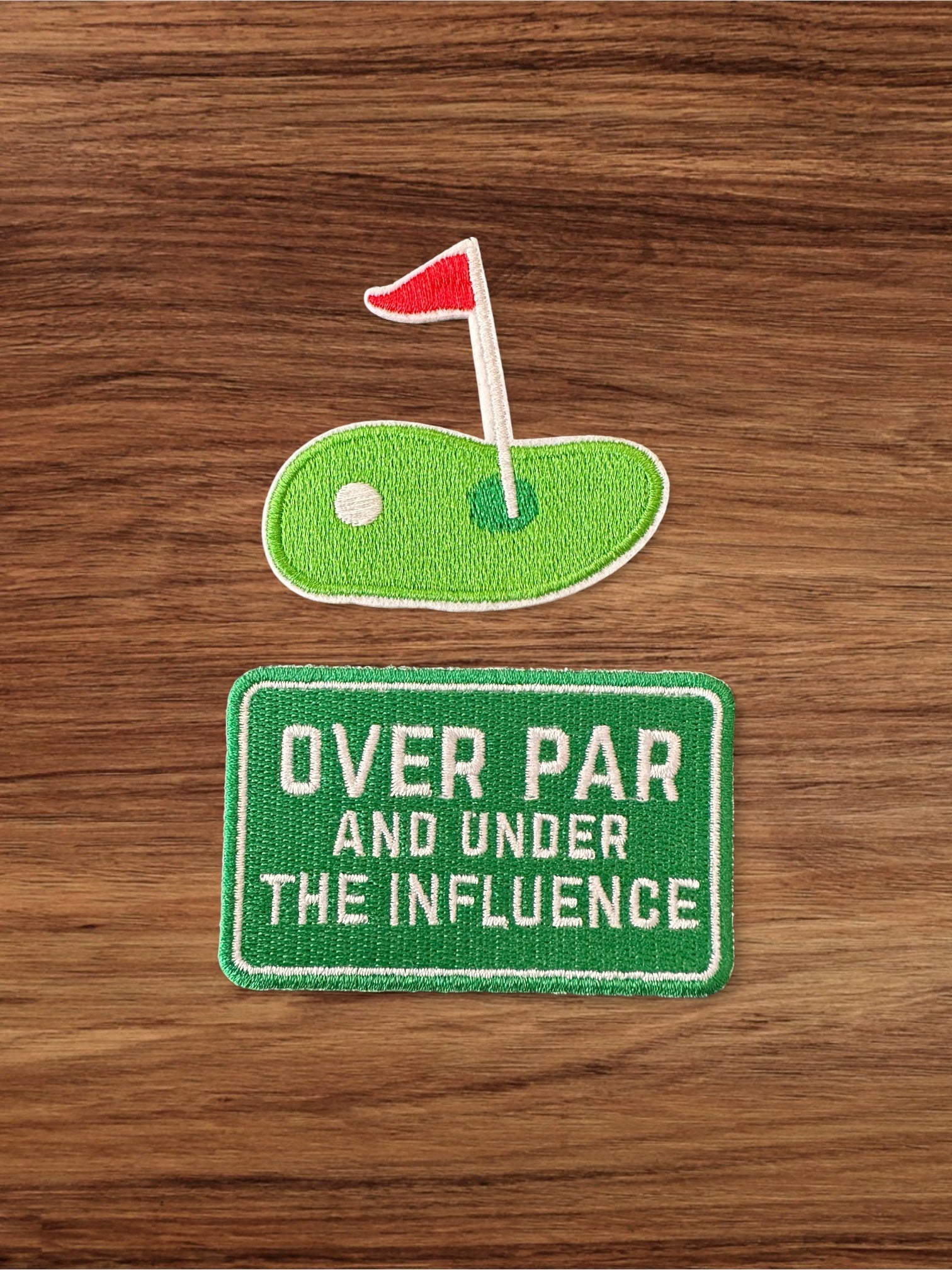 "Over Par and Under the Influence" Funny Golf Iron On Patch - Wander Together Outfitters