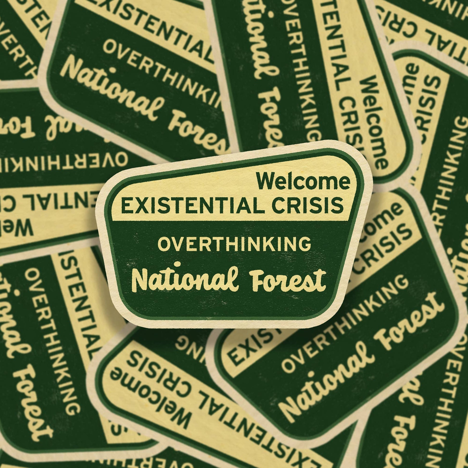 “Overthinking National Forest” Vinyl Sticker - Wander Together Outfitters