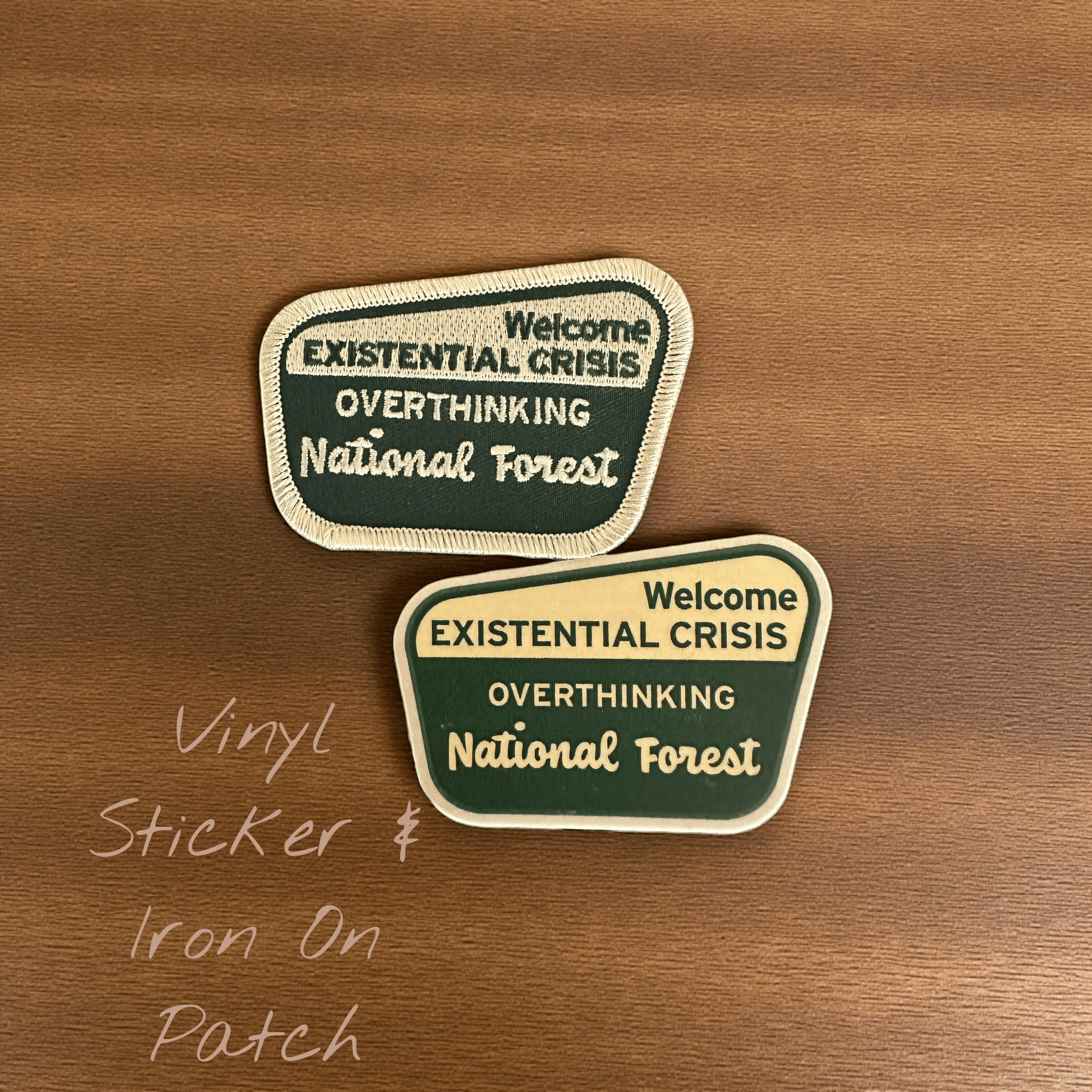 "Overthinking National Park" Iron On Embroidered Patch - Wander Together Outfitters