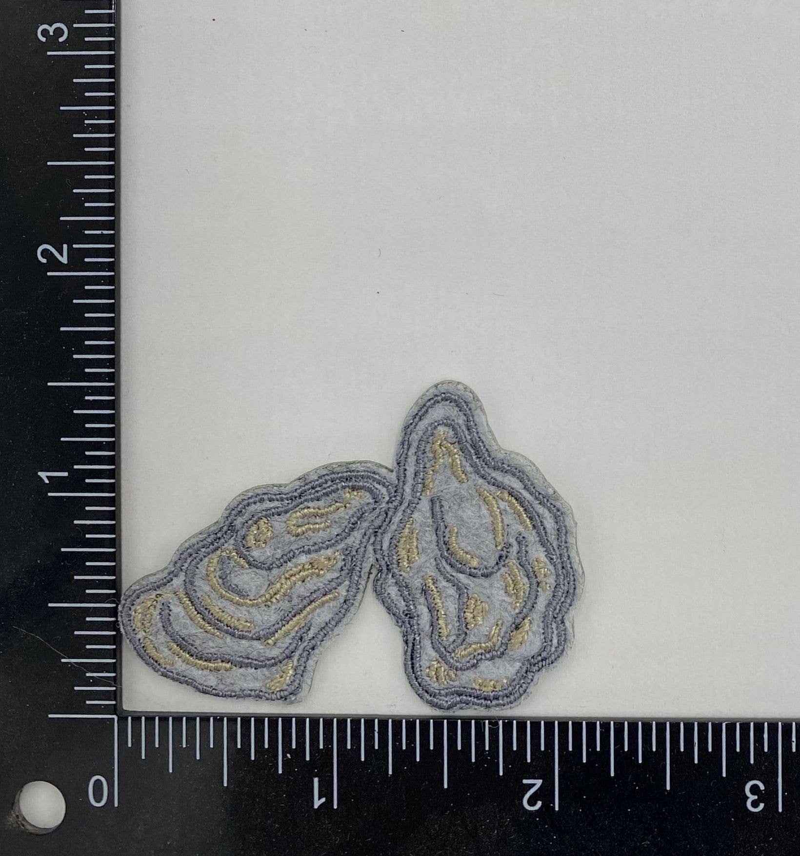 Oyster or Clam Shell, Embroidered Iron On Patches (Various) - Wander Together Outfitters