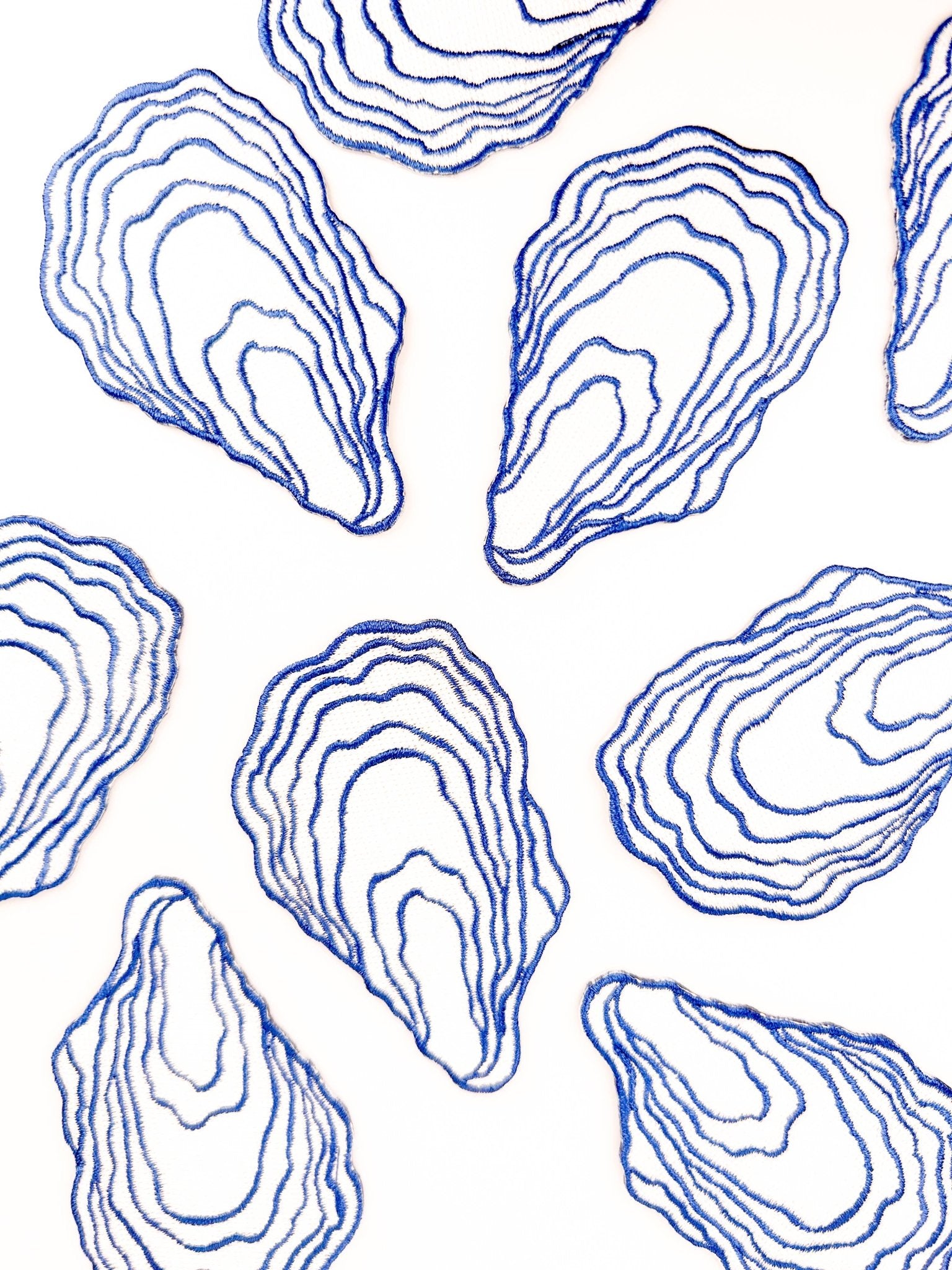 Oyster Patch Coastal Embroidered Iron On Patch - Wander Together Outfitters