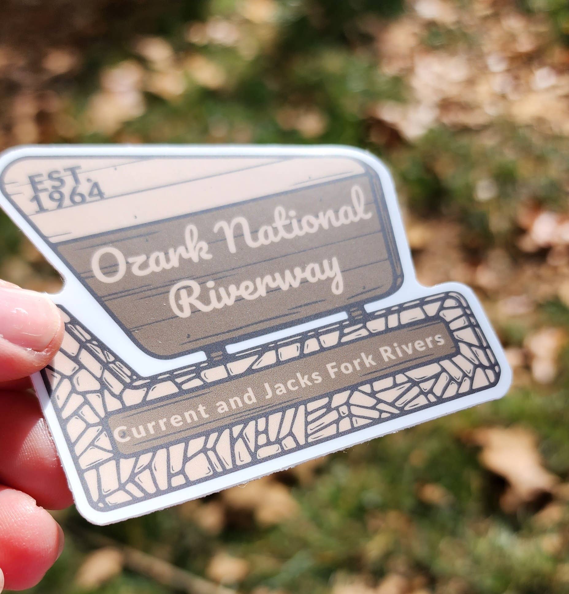 “Ozark National Riverway” Sign Waterproof Vinyl Sticker - Wander Together Outfitters