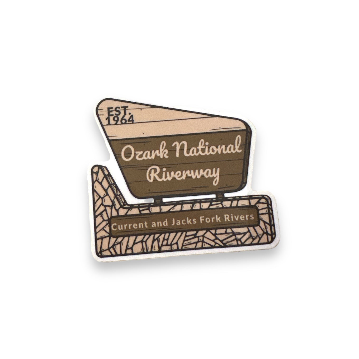 “Ozark National Riverway” Sign Waterproof Vinyl Sticker - Wander Together Outfitters