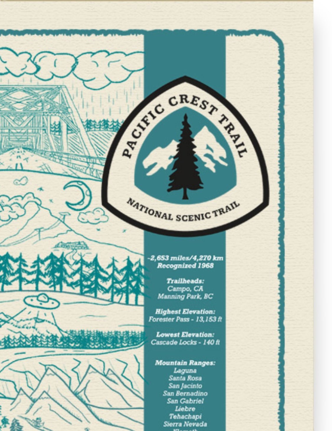 Pacific Crest Trail Bandana - Wander Together Outfitters