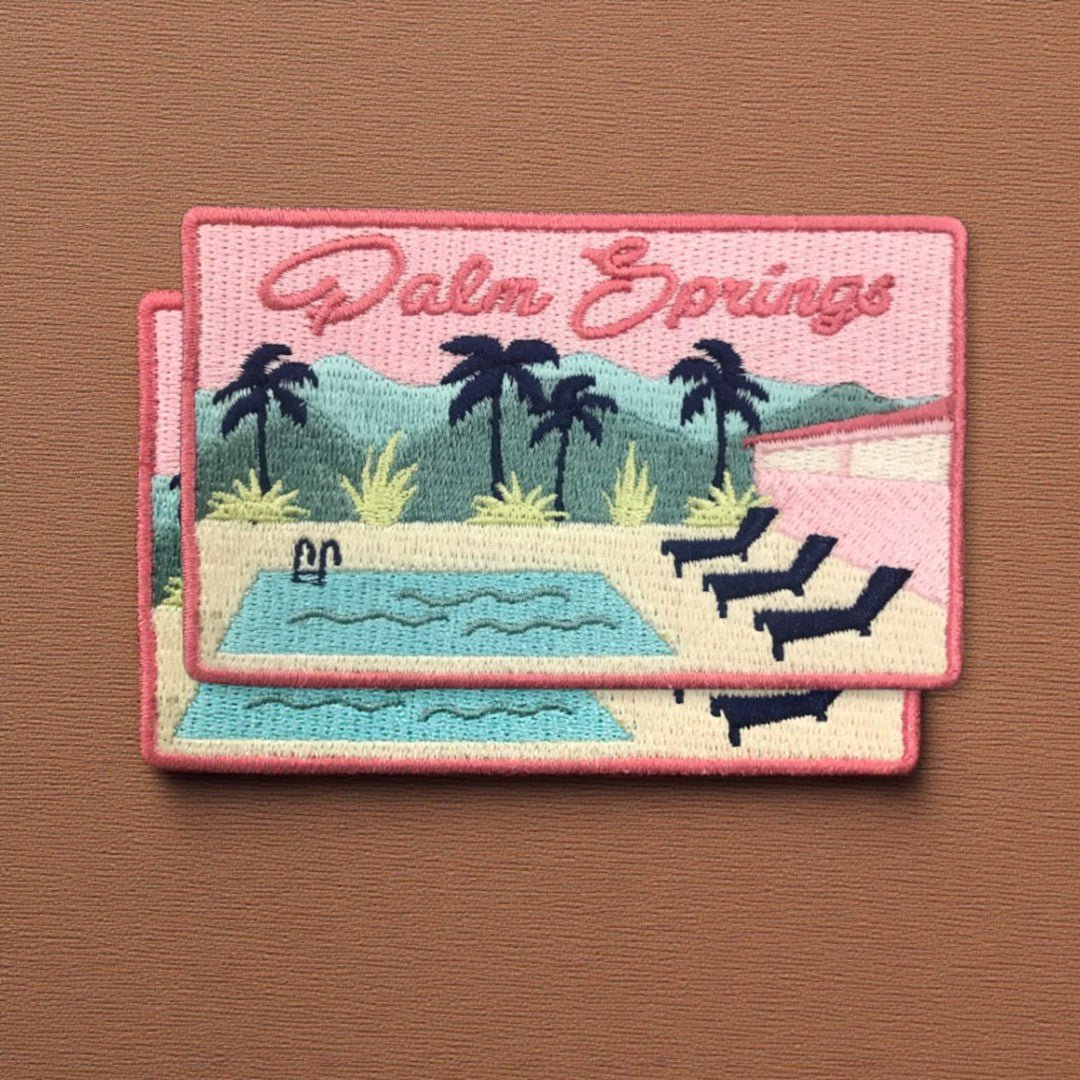 Palm Springs Embroidered Iron On Patch - Wander Together Outfitters