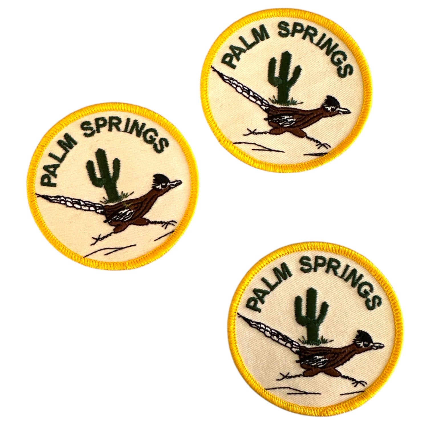 Palm Springs Roadrunner Round Patches - Wander Together Outfitters