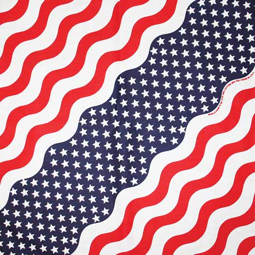 Patriotic, Stars & Stripes, Oversized Bandana 22" X 22" - Wander Together Outfitters
