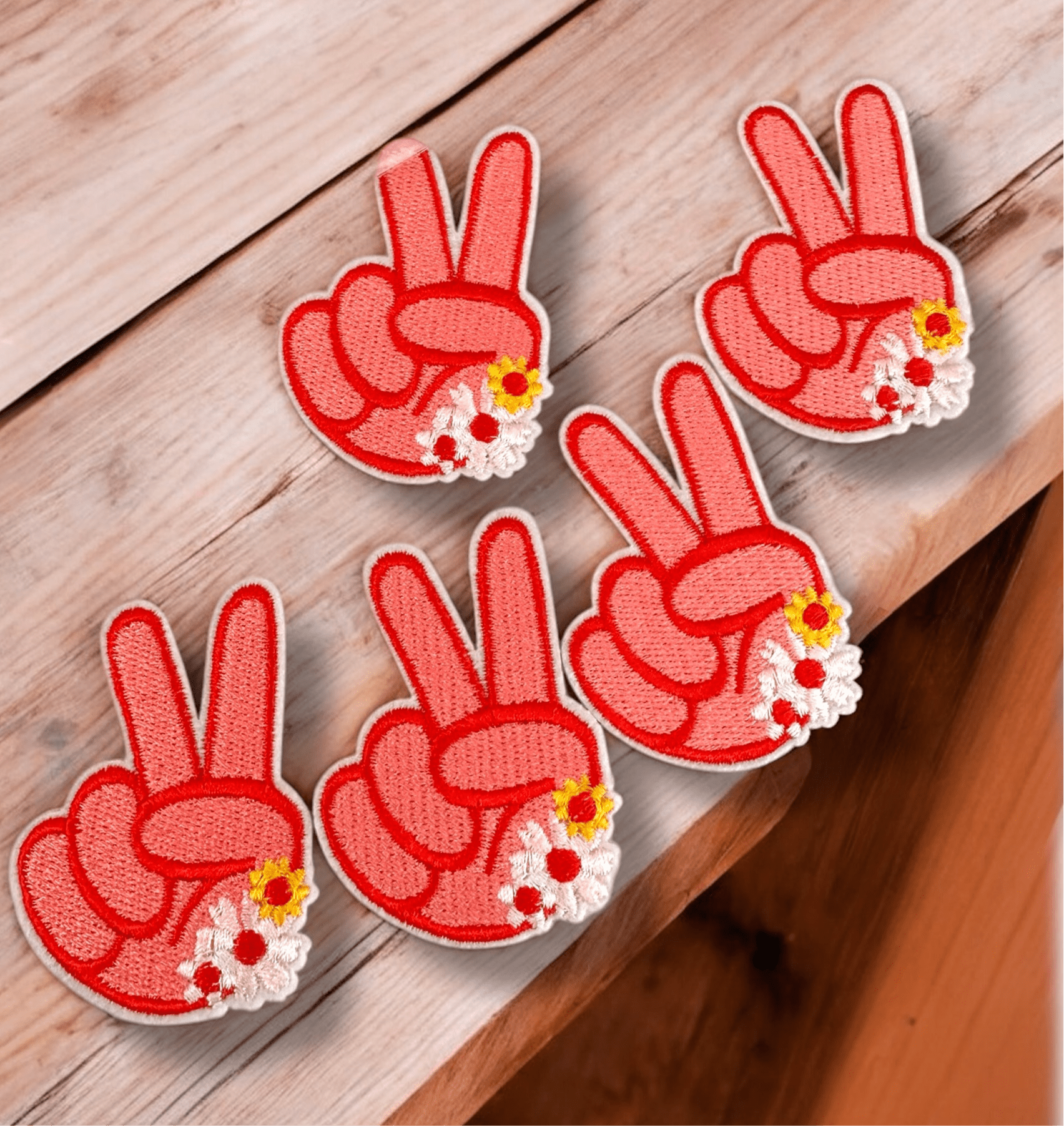 Peace Floral Iron On Patch - Wander Together Outfitters